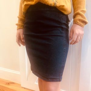 -Converse denim jean skirt